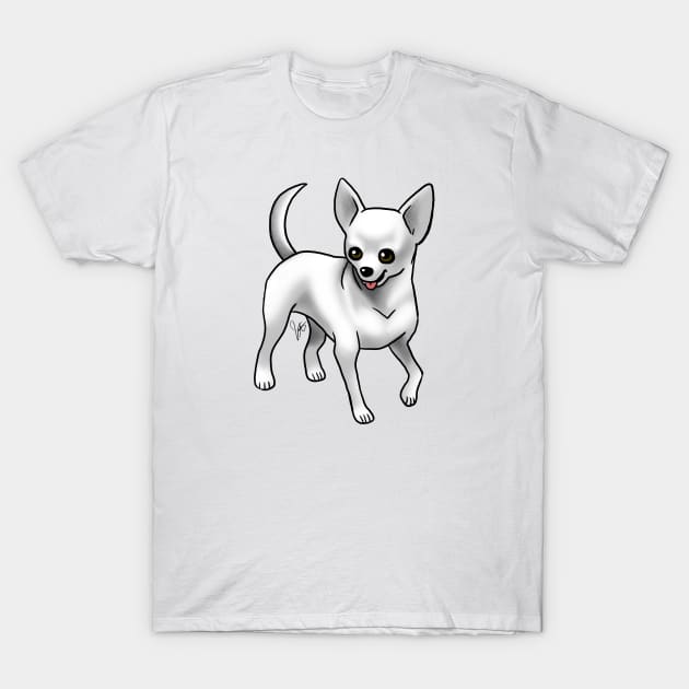 Dog - Chihuahua - Short Haired - White T-Shirt by Jen's Dogs Custom Gifts and Designs